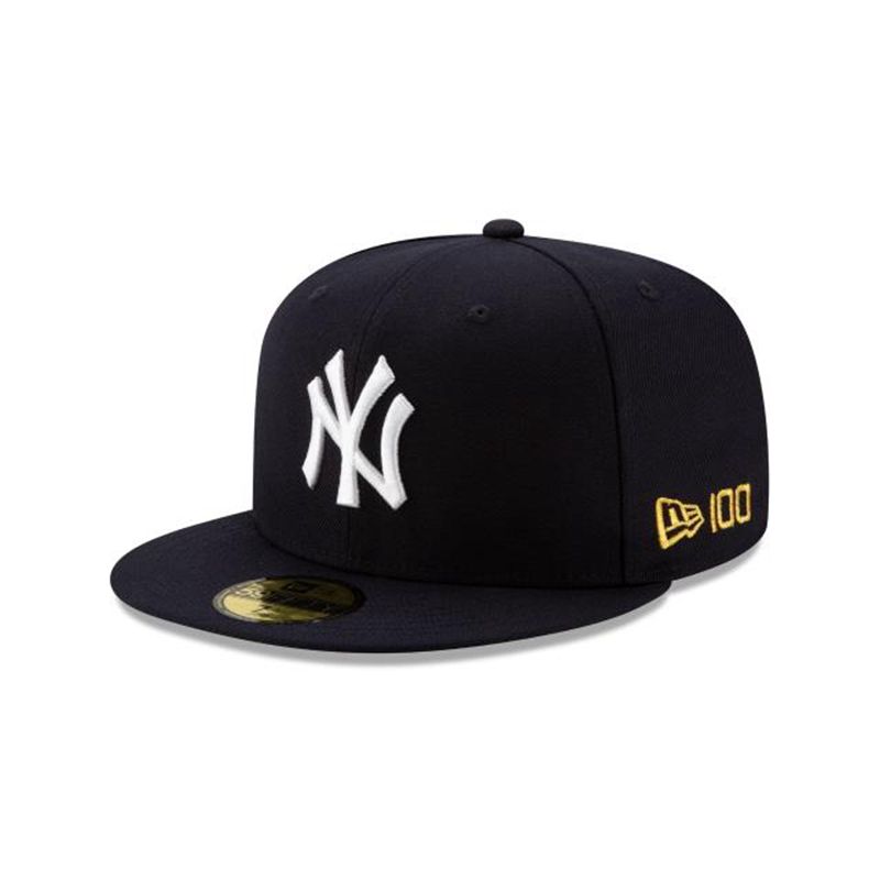 MLB New York Yankees Team Color 59Fifty Fitted (YWO5447) - Black New Era Caps